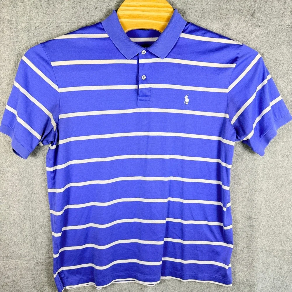 Bundle of 3 Vintage Polo Ralph Lauren Polo Shirts Men Large Striped